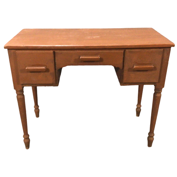 Three Drawer Brown Desk