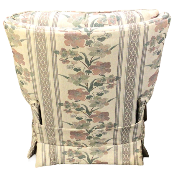 White Floral Print Recliner