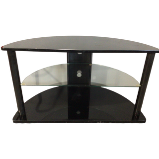 Black Glass Tv Stand