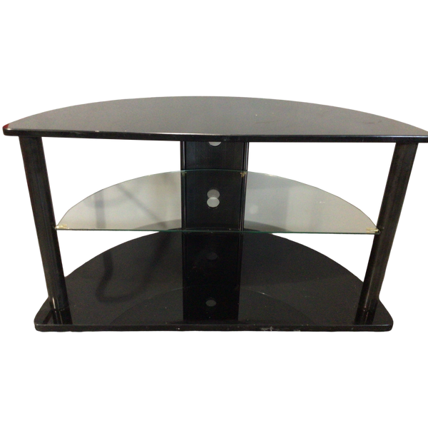 Black Glass Tv Stand