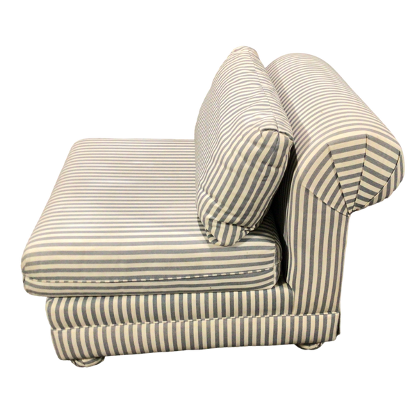 White Striped Chair