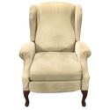 Beige Wingback Reclining Arm Chair