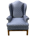 Blue Wingback Arm Chair