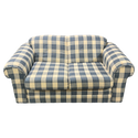 Blue Plaid Loveseat