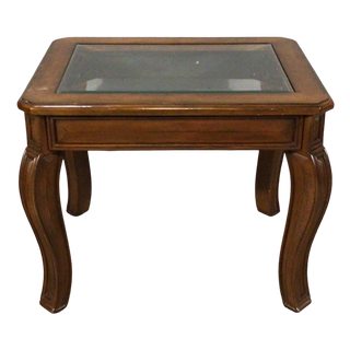 Cherry Glass Top Table