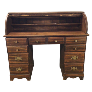 Six Drawer Roll Top Desk