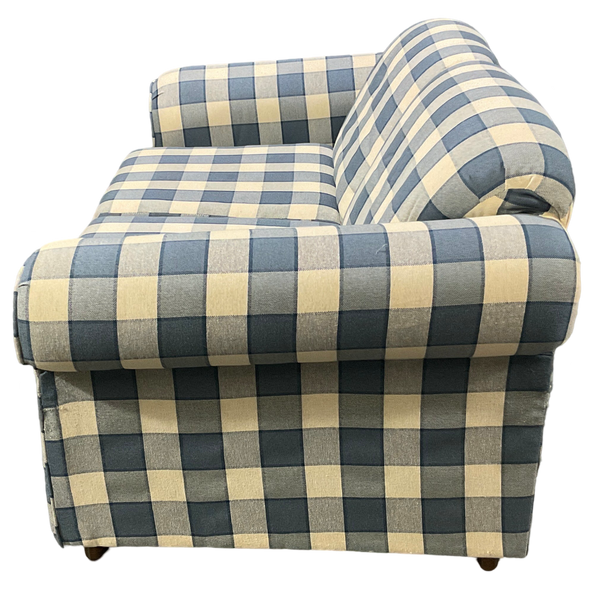 Blue Plaid Loveseat