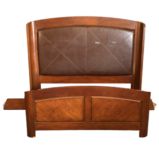 Queen Bed With Leather Headboard