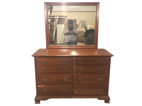 Cherry Dresser With Mirror