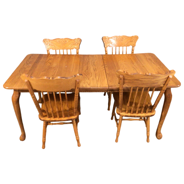 Oak Dining Table With Four Chairs