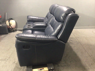 Dark blue reclining sofa