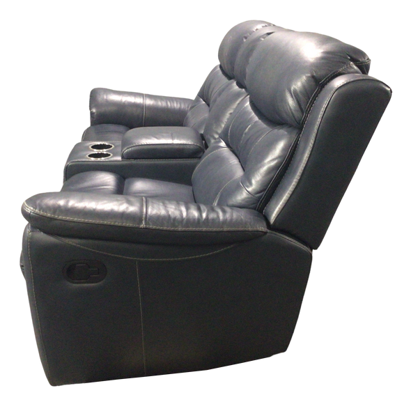 Dark Blue Reclining Sofa