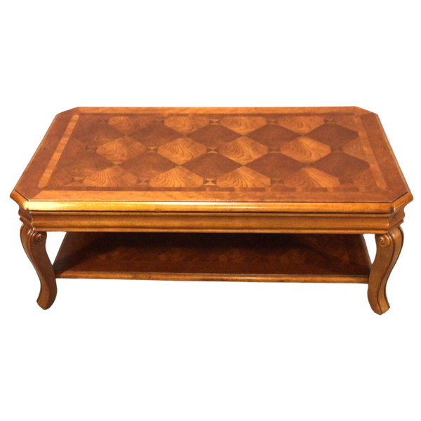 Cherry Coffee Table with Lower Shelf