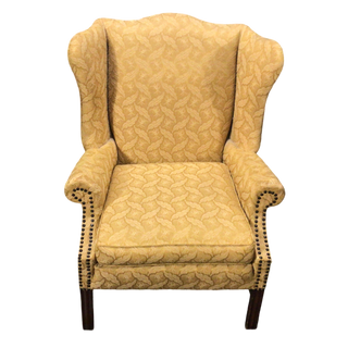 Gold Wing Back Chair