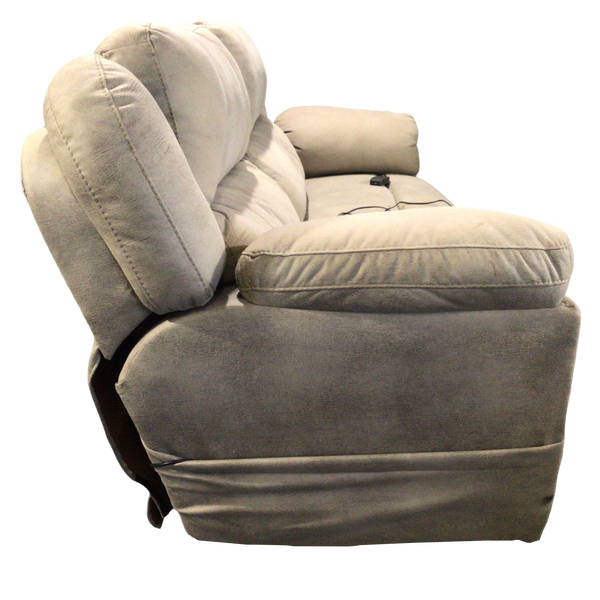 Beige Electric Reclining Massage Sofa