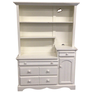 White Dresser Shelf Combo