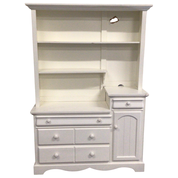 White Dresser Shelf Combo