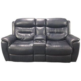 Dark Blue Reclining Sofa