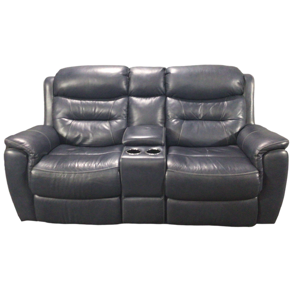 Dark Blue Reclining Sofa