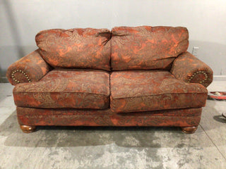 Red pattern loveseat
