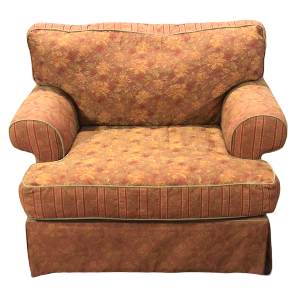 Red Floral Pattern Chair