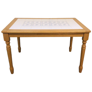 Wood Tile Top Dining Table
