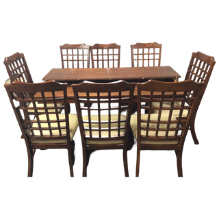 Nine Piece Dining Table And Chairs