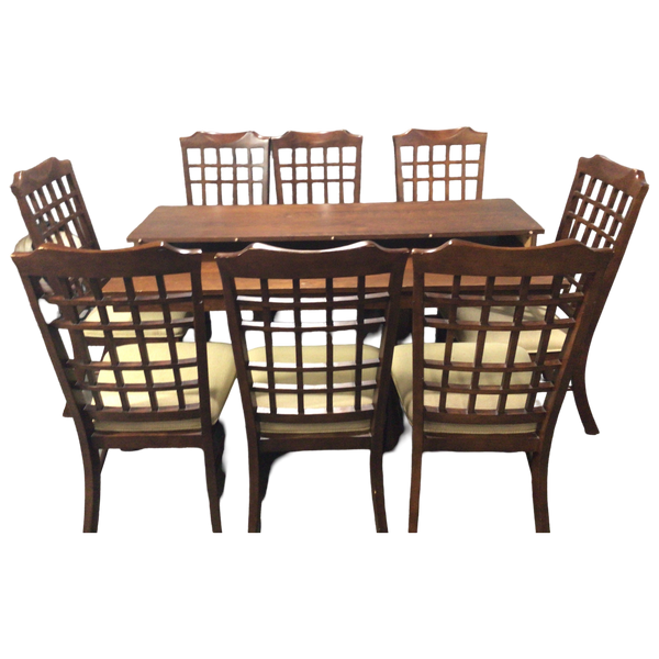 Nine Piece Dining Table And Chairs