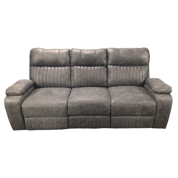 Distressed Leather Reclining Sofa