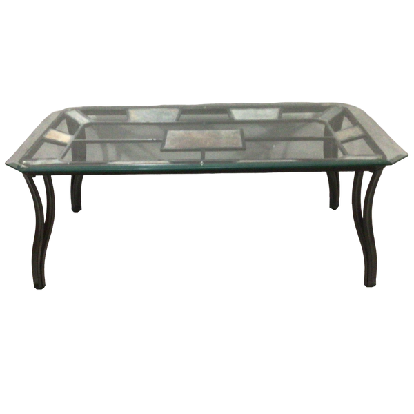 Metal Glass Top Coffee Table