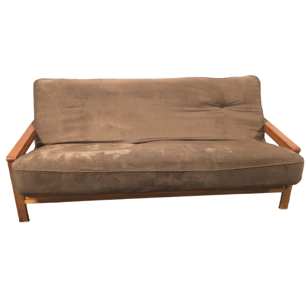 Brown Wooden Futon