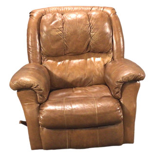 Brown Leather Rocking Recliner