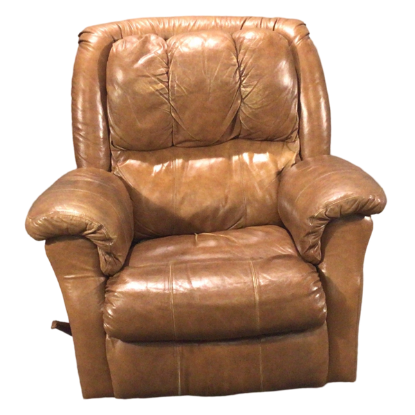 Brown Leather Rocking Recliner