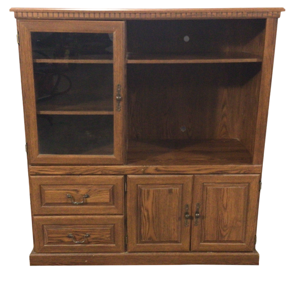 Glass Door Entertainment Cabinet