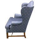 Blue Wingback Arm Chair