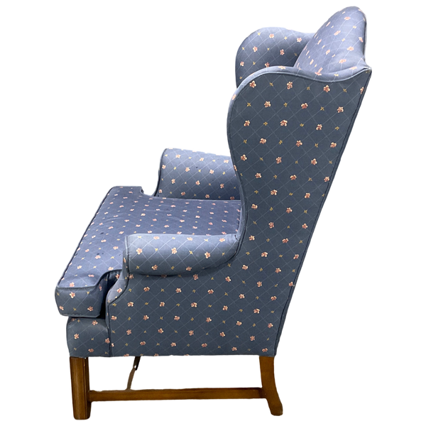 Blue Wingback Arm Chair