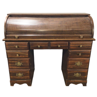 Six Drawer Roll Top Desk