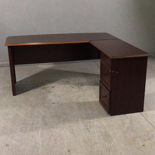L Shaped Desk with Filing Cabinet