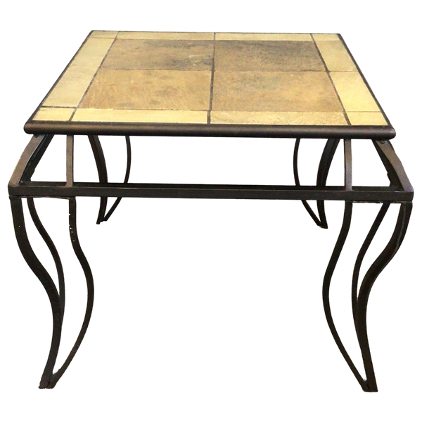 Metal Base Tile Top Table
