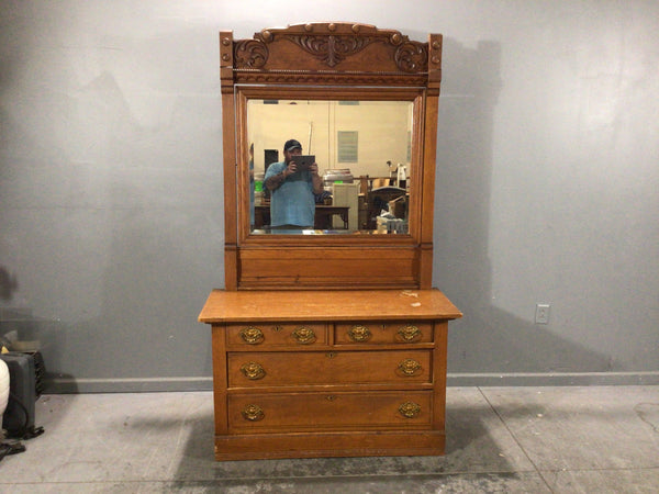 Antique Dresser With Mirror