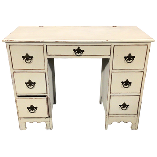 White Seven Drawer Desk