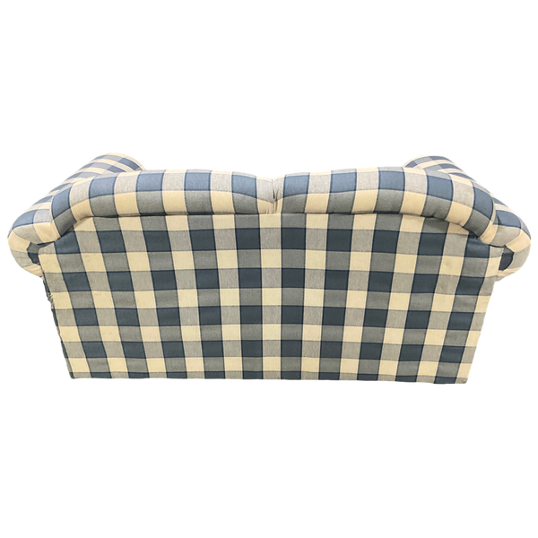 Blue Plaid Loveseat