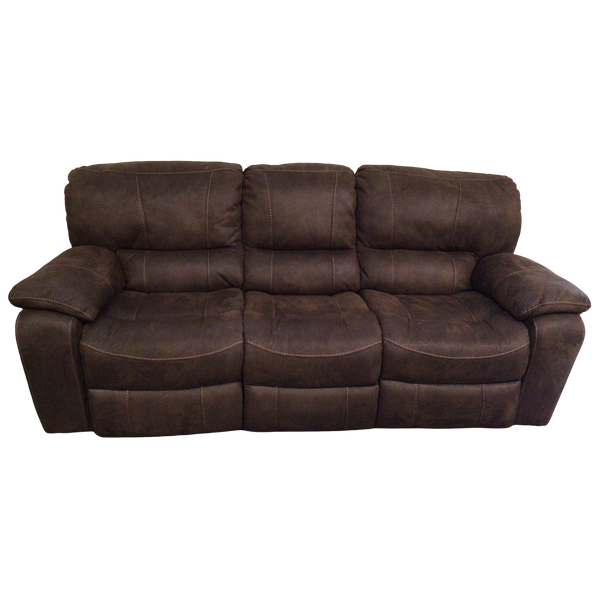 Dark Brown Double Recliner Sofa