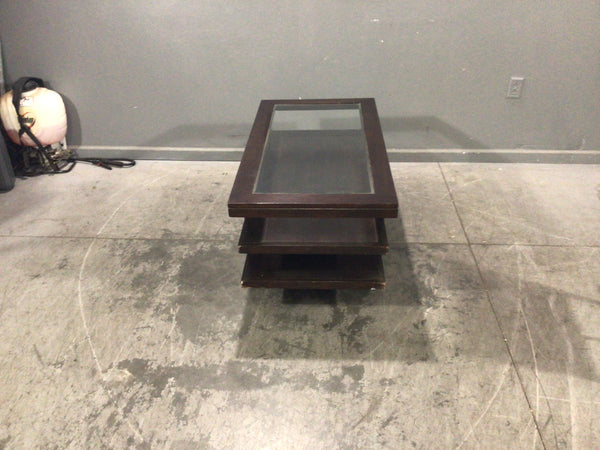 Glass top coffee table