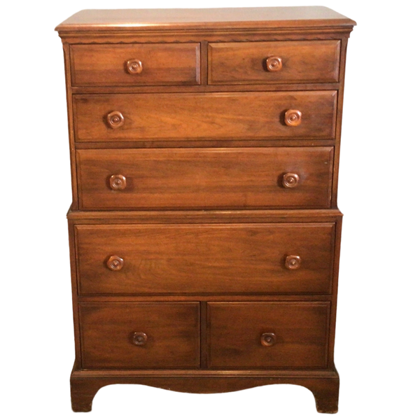 Aged Walnut Chest Of Drawers