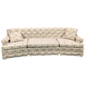 White Floral Pattern Curved Sofa