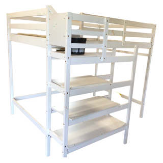 White Loft Bed
