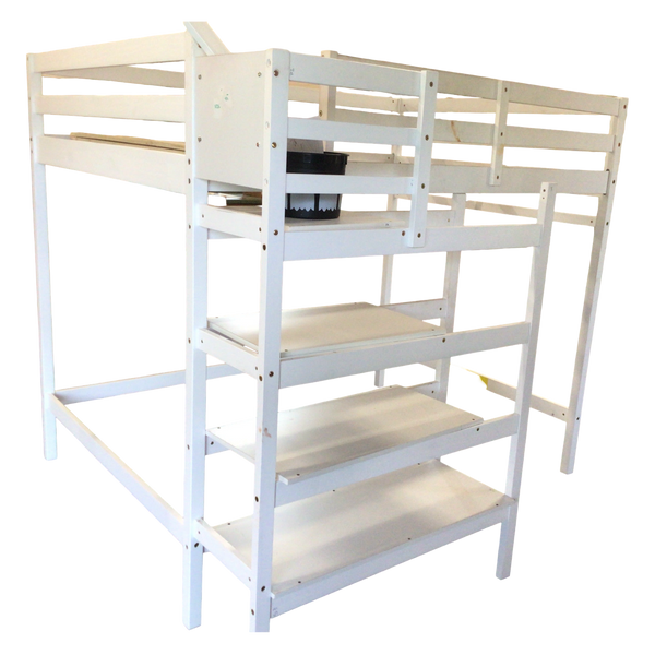 White Loft Bed