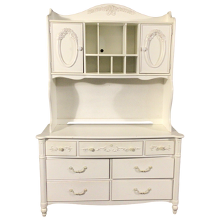 Young America White Chest With Hutch