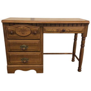 Four Drawer Oak Desk